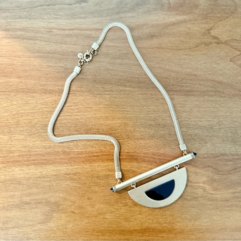 ‼️LAST CHANCE‼️ Madewell Elegant Brass Plated Black and Gold Necklace